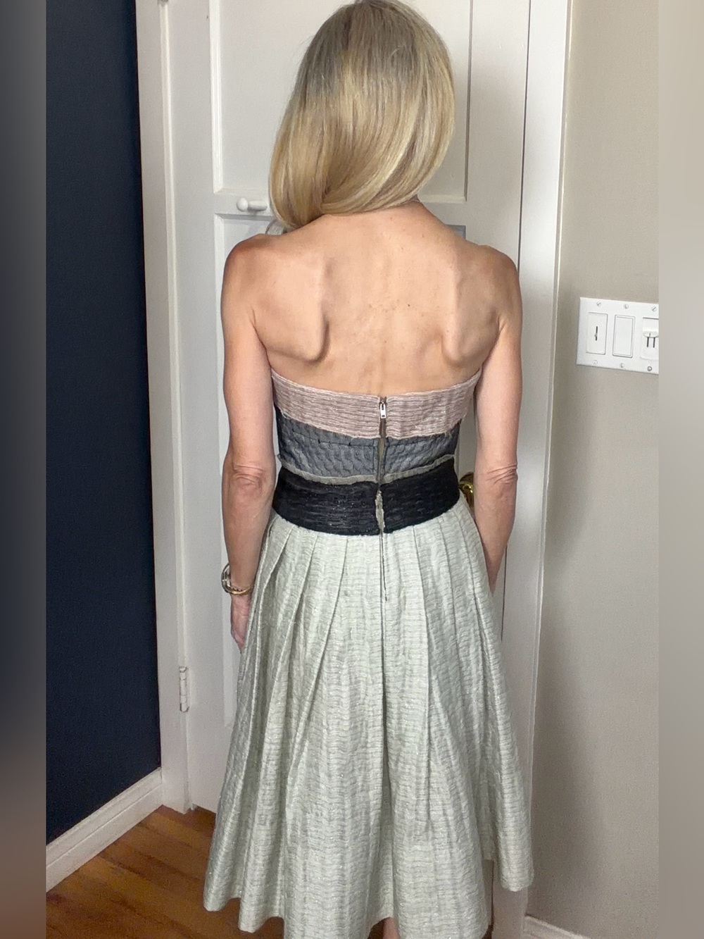 Miu Miu VTG Fall 07 Look #40 Strapless Silk-Blend Cocktail Dress, 38, EUC - Picture 4 of 16